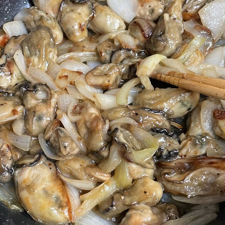 牡蠣のウェイパー炒め